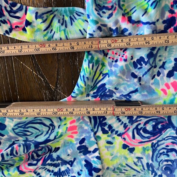 Lilly Pulitzer Elaine Velour Robe – Multi Ocean Commotion Print XXS/XS - Picture 12 of 13